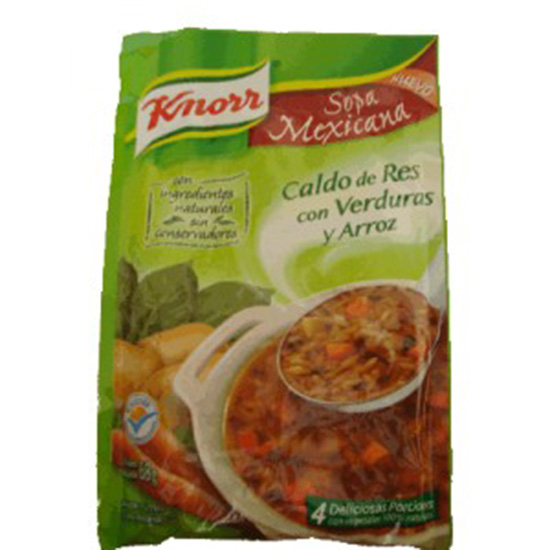 SOPA VERDURA Y ARROZ KNORR