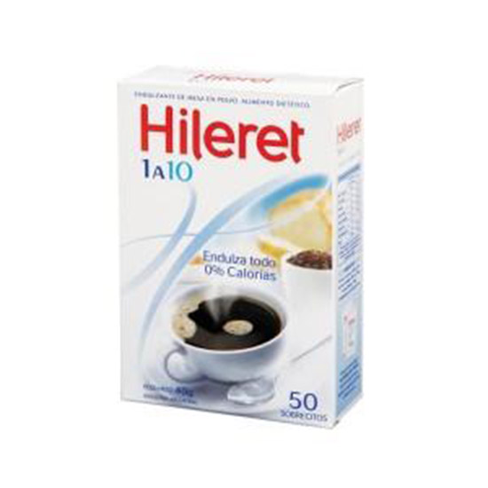 HILERET STEVIA 50 SOBRES